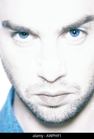 Man's face, close-up, portrait Stock Photo