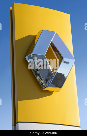 Logo Renault en relief pour Moyeu d'enjoliveur Camion Plaque chromé