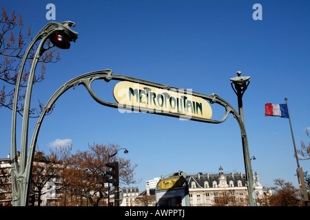 Entrance to the Place d'Italie metro station, Paris, France, Europe Stock Photo