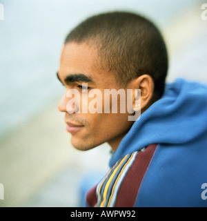 Profile of young man, portrait Stock Photo