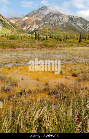 Colourful mountains, Talkeetna Mountains, Glenn Highway, Alaska, USA ...