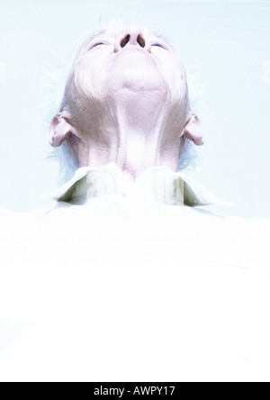 Senior man, low angle view, portrait. Stock Photo
