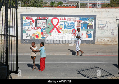 NAMIBIA AIDS prevention mural Stock Photo - Alamy