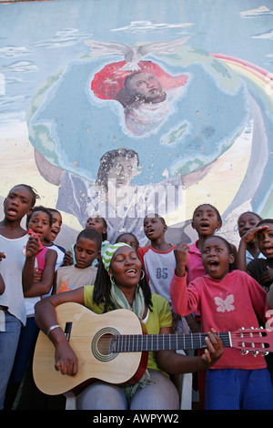 Namibia  -  a feeding and educational center for children, many of whom are HIV+ Stock Photo