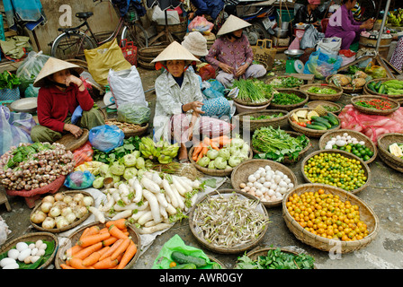 Farmers market in Hoi An, Vietnam Stock Photo