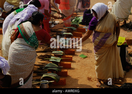 Attukal PONGALA Trivandrum kerala one of the largest women's festival in world;;; The first stage Stock Photo