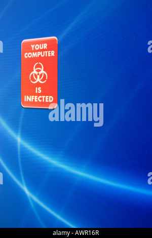 Screenshot, Computer Warning, Your Computer is infected Stock Photo