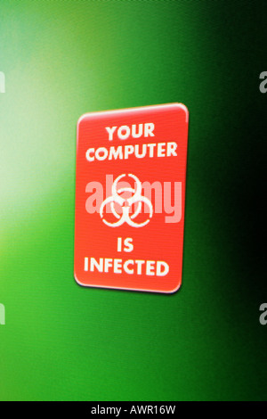 Screenshot, Computer Warning, Your Computer is infected Stock Photo