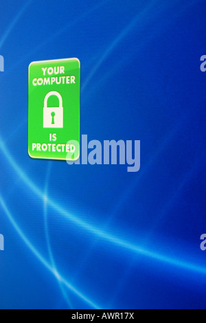 Screenshot, Computer Warning, Your Computer is protected Stock Photo