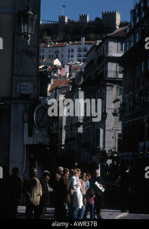 Credit line is mandatory John Angerson Street scene in Barrio Alto Lisbon Portugal Stock Photo