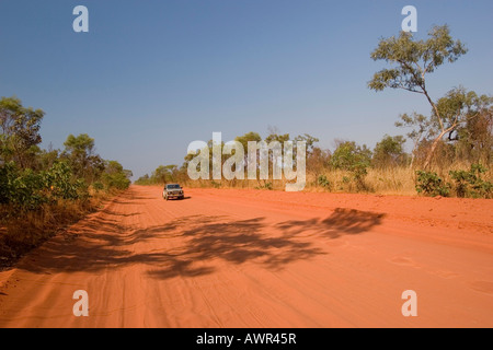 Four-wheel drive, dirt road, Cape Leveque Road, Dampier Peninsula, Western Australia, WA, Australia Stock Photo