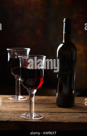 Still life with red wine