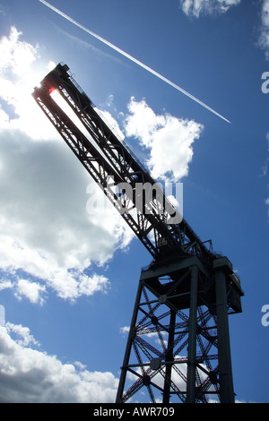 Finnieston Crane Glasgow Scotland Stobcross Crane, disused giant cantilever crane in the centre of Glasgow, Stock Photo