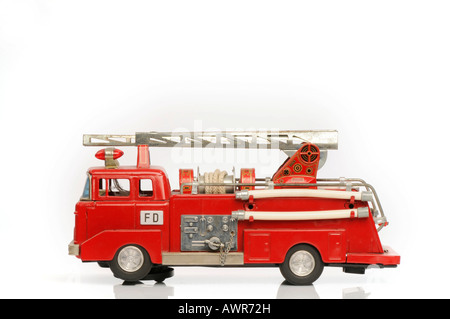 Tin toy fire engine from the 60s Stock Photo