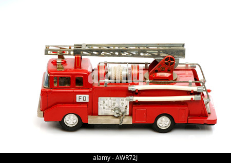 Tin toy fire engine from the 60s Stock Photo