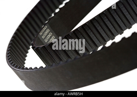 An abstract studio image of a car Cam-Belt on a white background Stock Photo