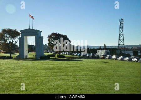 Peace Arch Border Washington, USA BC, Canada Stock Photo