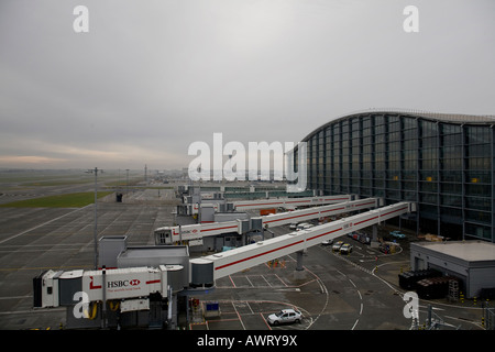 London Heathrow Airport Terminal 5 dedicated to service British Airways Stock Photo