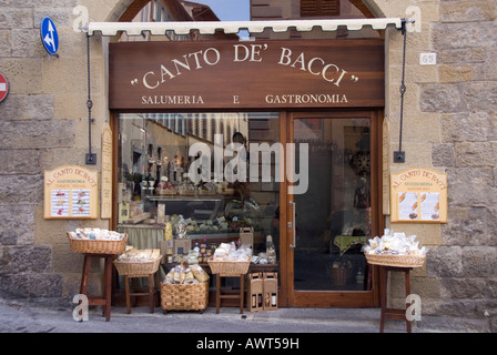 Local Tuscan produce store in Corso Italia Arezzo Tuscany Italy Stock Photo