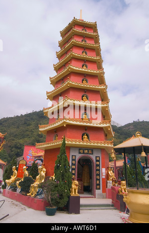 dh Ten Thousand Buddhas Monastery SHATIN HONG KONG Nine storey buddhist pagoda temple shrine