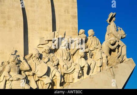 Lisbon, Portugal. The Monument to the discoveries. Golden age of navigational discovery. Travel discovery navigation Stock Photo