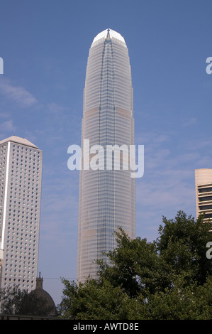 dh  CENTRAL HONG KONG IFC tower block and Connaught Centre Stock Photo