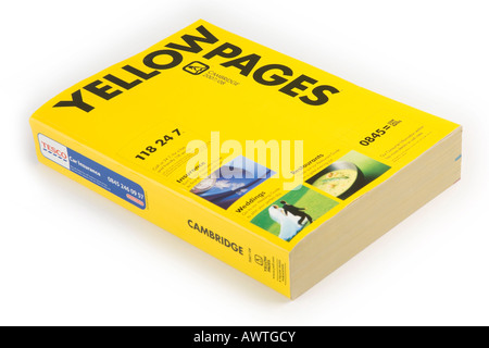 Yellow Pages phone directory Stock Photo