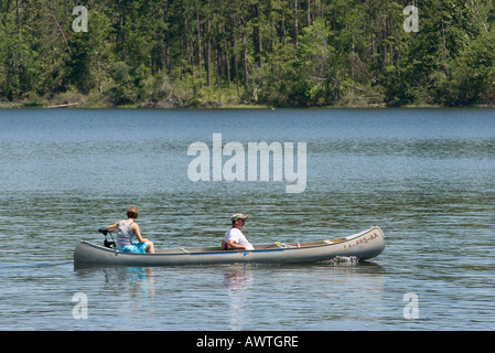 Boat on the Flint Creek Reservoir at Flint Creek Water Park in Wiggins ...