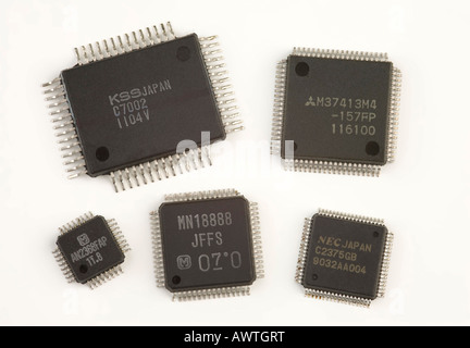 various surface mount integrated circuits Stock Photo