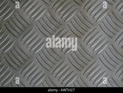Repetitive pattern on metal plate, close-up, full frame Stock Photo