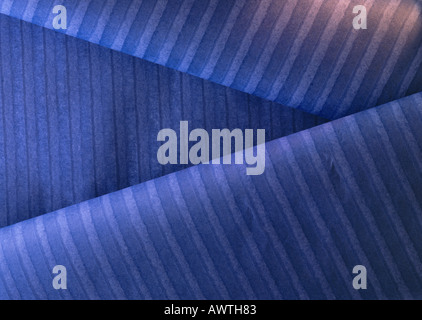 Striped blue paper, close-up Stock Photo
