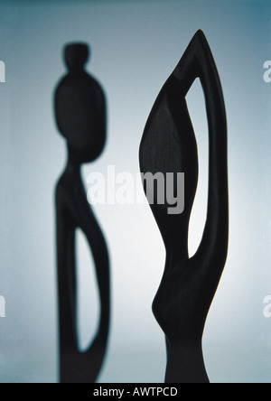 African sculpture, close-up, backlit Stock Photo