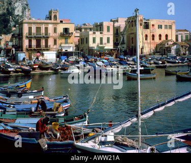IT - SICILY: The Harbour at Mondello near Palermo Stock Photo