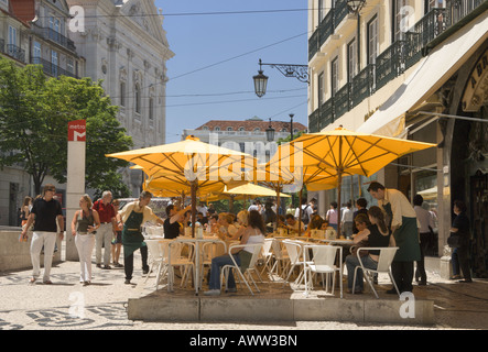 Portugal Lisbon, the Bairro Alto district, the Brasileira street café in the Largo de Camões Stock Photo