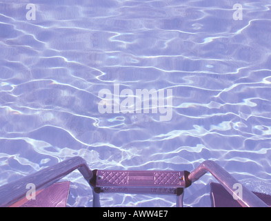 Swimming pool ladder Stock Photo