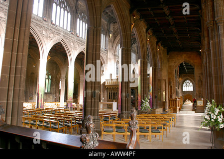 Manchester Millennium Quarter Cathedral interior Stock Photo