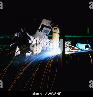 Man welding Stock Photo