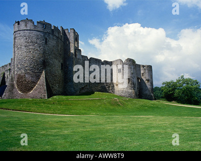 Parts of The Great Tower of Chepstow Castle date from the 10th century Stock Photo
