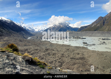 Tasman Glacier Mount Cook National Park South Alps New Zealand Stock Photo