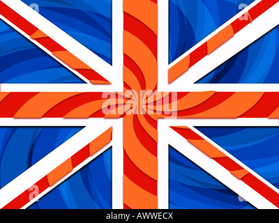 Representation of British flag, close up Stock Photo