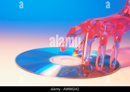 Hand Model and CD Stock Photo