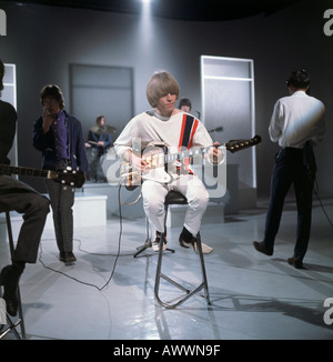 ROLLING STONES - Brian Jones on unidentified UK TV show in 1965. Photo Tony Gale Stock Photo