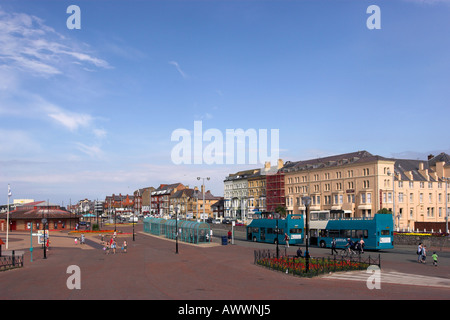 The bus terminus on East Parade in Rhyl North Wales Stock Photo