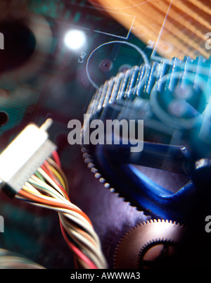 gears electronic still life collage Stock Photo