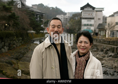 Portrait of mature couple outdoors Stock Photo