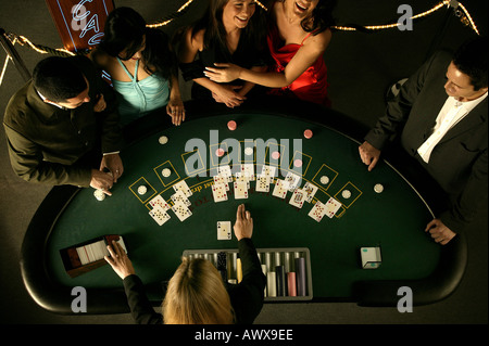 Top down view of blackjack Stock Photo