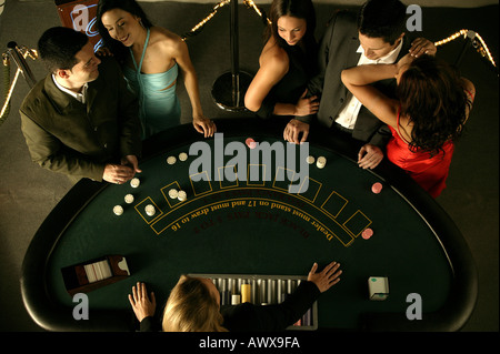 Top down view of blackjack Stock Photo