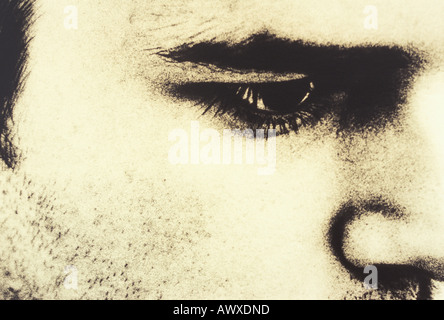 Close up of young man's face Stock Photo