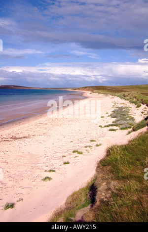 dh Sands of Mussetter EDAY ORKNEY White sandy beach Fersness Bay Stock Photo