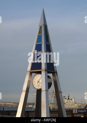 GOSPORT TIDE CLOCK HAMPSHIRE UK Stock Photo